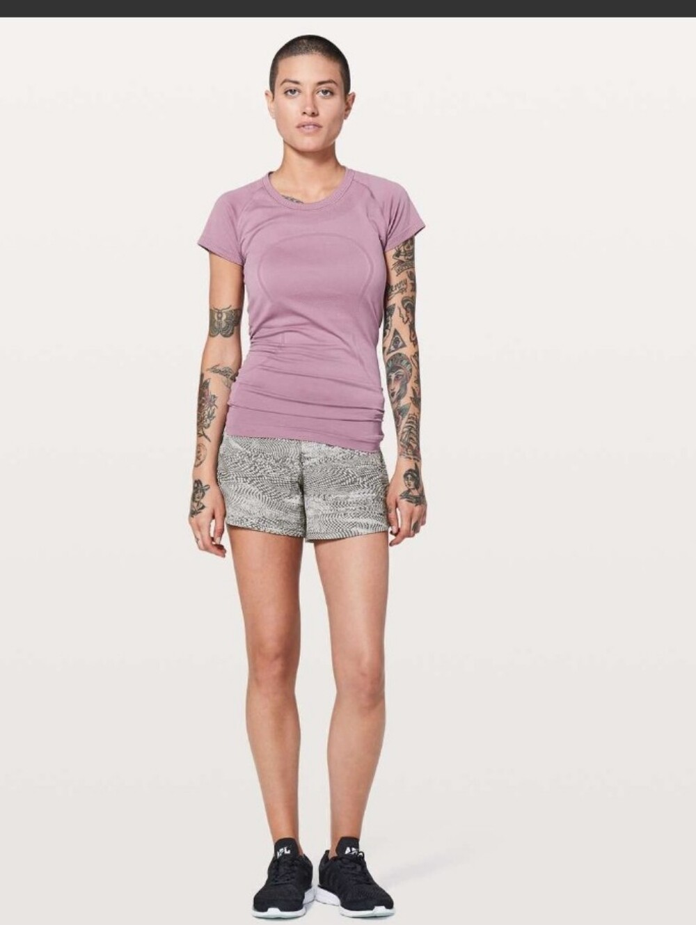 Lululemon Run Times Short II *4" Swerve Vapor Metal Grey / Black - 6 (EUC)